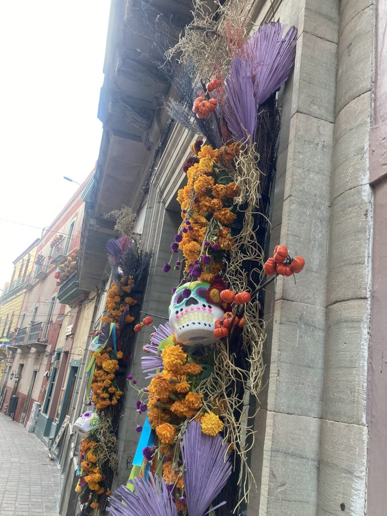 Deocrations outside cafe in Guanajuato GTO
