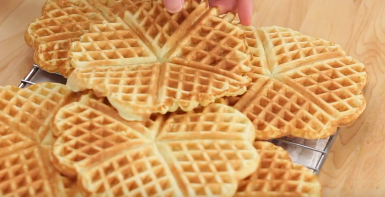 Photo credit: screenshot of 'beehive waffle' from Thailand from Thai Coconut Waffle Recipe by Pailin's Kitchen
